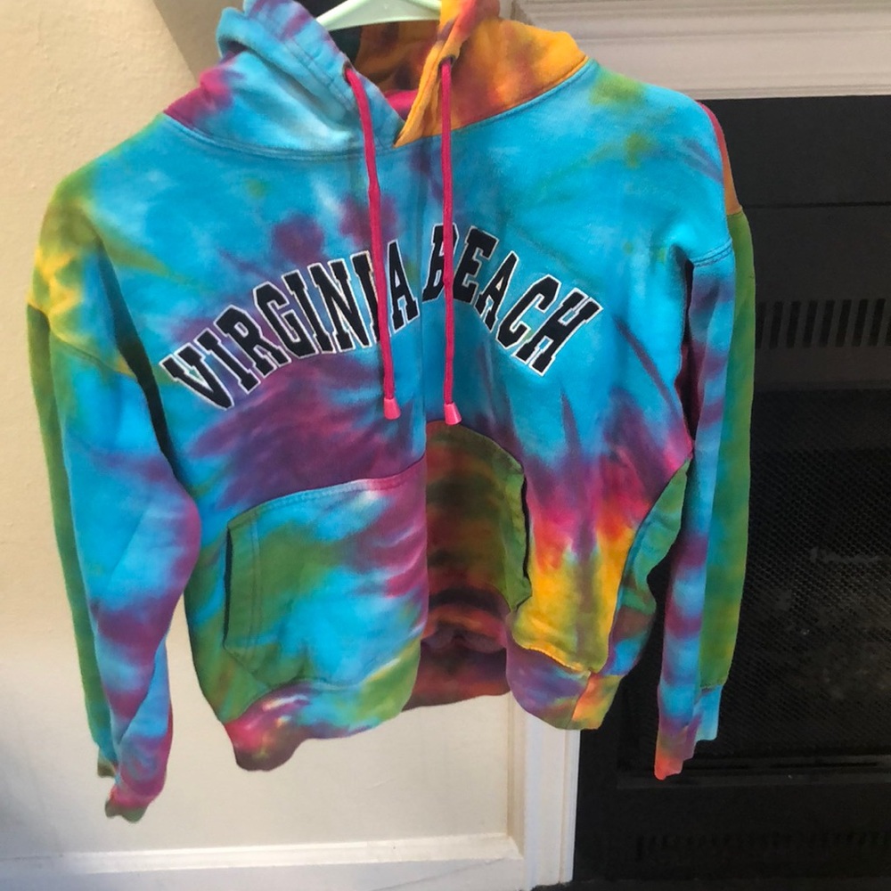 Tie-dye Virginia Beach hoodie.